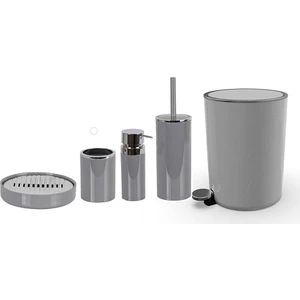 Lenox 5 Parça Banyo Seti Gri(Emin Aksesuar)