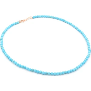 Rose Tasarım Doğal Turkuaz Taşı Kolye