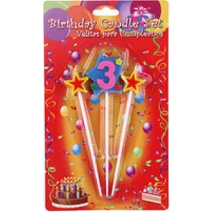 Hayaller Dükkanı Doğum Günü Mumu 3 Yaş Yıldızlı