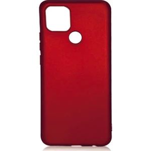 noktaks - Oppo A15 - Kılıf Mat Soft Premier Silikon Kapak - Kırmızı - T16766