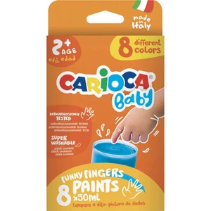 Bebek Parmak Boyası 8 Renk 8 x 50 ml Süper Yıkanabilir 2+ Yaş