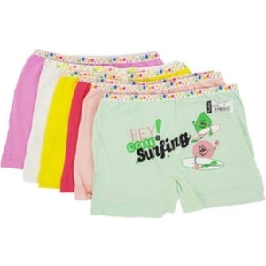 Baskılı Kız Boxer 6 Lı Set Karışık Renkli