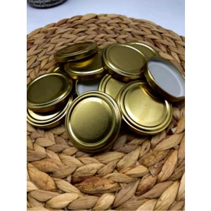 Metal Gold Konserve Kavanoz Kapağı 63 mm 50 Adet