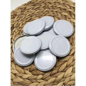 Metal Beyaz Konserve Kavanoz Kapağı 63 mm 50 Adet