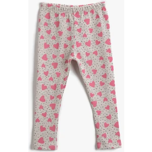 Kız Bebek Kalp Baskılı Tayt