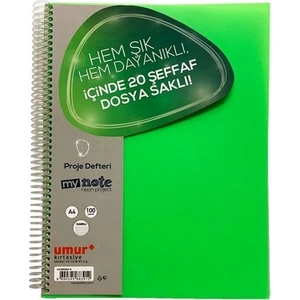 Neon Defter A4 100 Yaprak Kareli