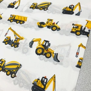 Bebek Özel 240 Santim Eninde Sarı Iş Makineli Poplin Kumaş