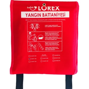 LOREX LR-FB1015C 100cm x 150cm Çantalı Yangın Battaniyesi