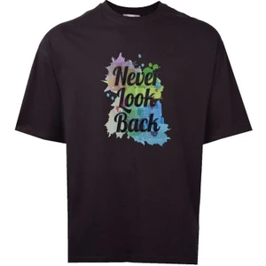 to Cosmos Unisex Tasarım Basic Tshirt  Never Look Back Tişört
