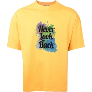 Unisex Tasarım Basic Tshirt  Never Look Back Tişört