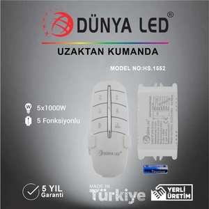 Dünya LED HS.1552 5li Avize Kumandası