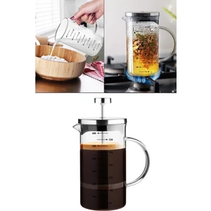 Ateşe Dayanıklı Borosilikat French Press 600 ml