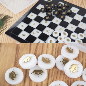 Tavla Pulu Reçine Epoksi ve Beton Kalıbı -Kod:918