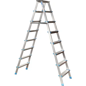 Alüminyum 8+8 Çift Çıkışlı Geniş Basamaklı Merdiven