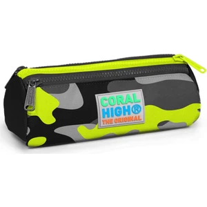 Coral High Kids Gri Kamuflaj Desenli Üç Bölmeli Kalem Çantası 22331
