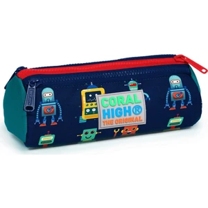 Coral High Kids Lacivert Robot Desenli Üç Bölmeli Kalem Çantası 22324