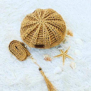 Pink Bag 3 Boyutlu Hasır Makaron Çanta