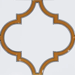 Armada çini 20x20 cm SP 103 Arabesk Sarı Beyaz Desenli Kütahya çini