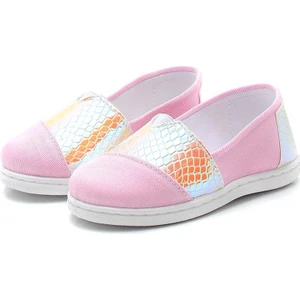 First Step Balık Pullu Keten Çocuk AYAKKABISI-PUDRA-F-484