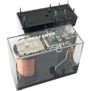12 V 5 A Çift Kontak Röle - HLS-14F3L-DC12V-C