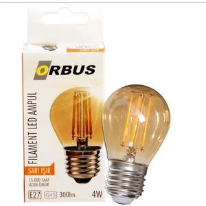 GA45 4W Amber E27 Dekoratif Ampul Orbus