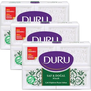 Klasik Banyo Sabunu Saf ve Doğal 150 gr 4 Lü x 3 Adet