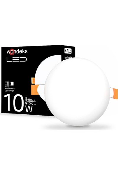 Wondeks 10W X-Plus Sıva Altı Yuvarlak LED Panel (Beyaz)