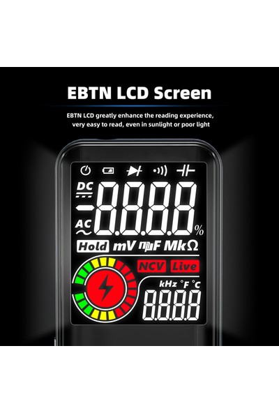 Bside S11 Akıllı 9999 Sayım Multimetre Dijital LCD (Yurt Dışından)