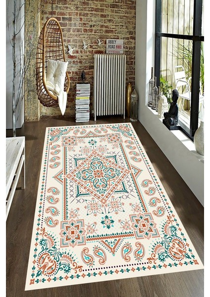 Kaymaz Taban Yıkanabilir Osmanlı Modern Çizimli Halı