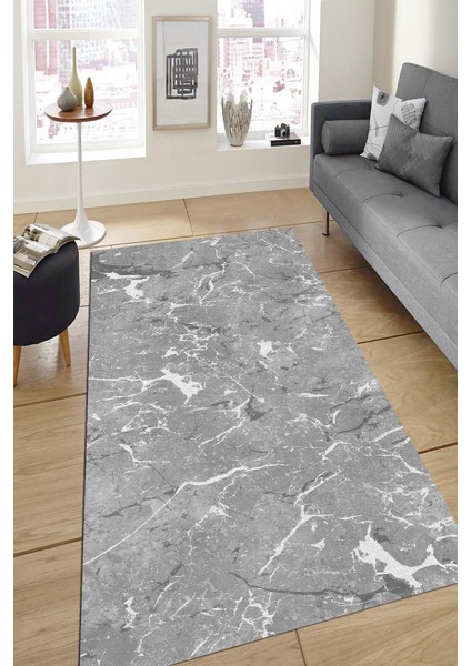 Kaymaz Taban Yıkanabilir Beton Desenli Halı