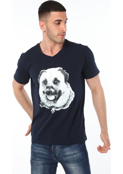 Kangal Köpeği Tasarımlı V Yaka T-Shirt fiyatları