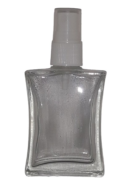 Boş Parfüm Şişesi 50 ml (10 Adet) Şeffaf Kapaklı Içbükey Boş Şişe