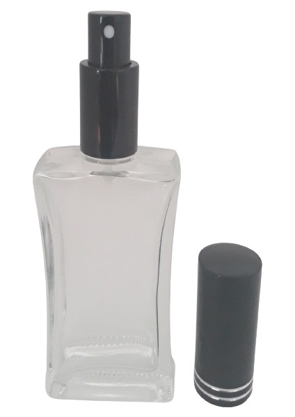 Boş Parfüm Şişesi 50 ml (3 Adet) (TEKRAR DOLDURULABİLİR) Siyah Kapak Metal Valf Içbükey Boş Şişe fiyatları