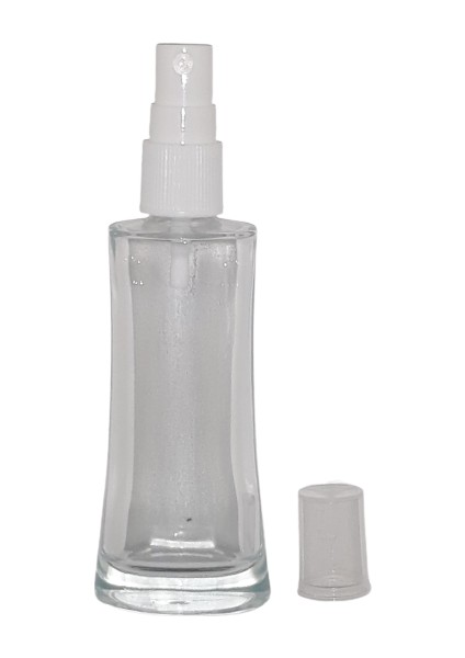 Parfüm Şişesi 50 ml (10 Adet) (TEKRAR DOLDURULABİLİR) Şeffaf Kapaklı Eyfel Boş Şişe