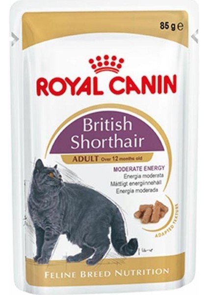 British Shorthair Yetişkin Pouch Kedi Konservesi 85 gr fırsatları