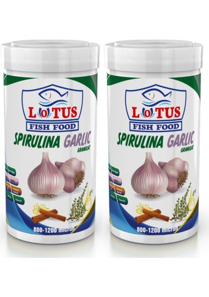 Spirulina Garlic Sarımsaklı Balık Yemi 100 Ml+ 100 ml