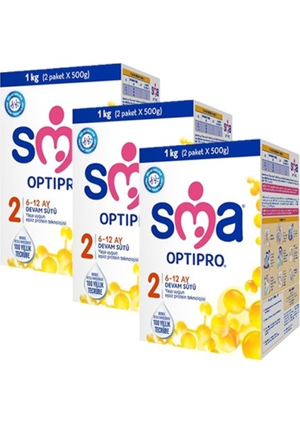 Optipro 2 6-12 Ay Bebek Sütü 1000 gr x 3 Adet