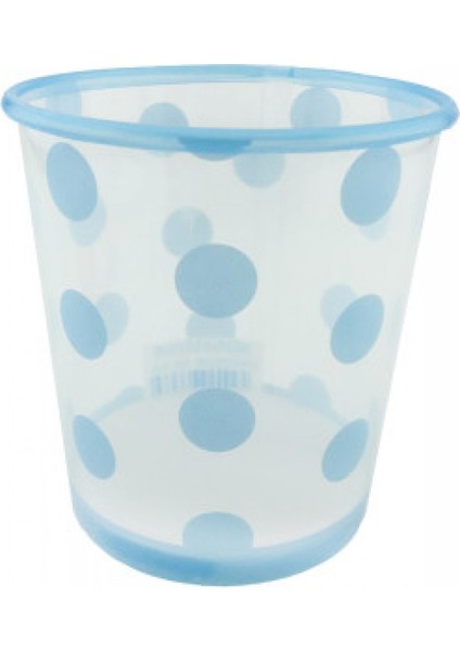 Bardak Plastik 500 cc (Dondurma Bardağı) Puantiyeli Mavi Pk:8