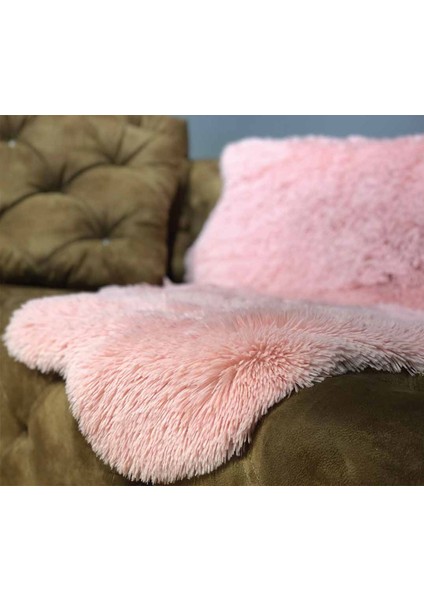 Pembe Tavşan Tüyü Pelüş Halı Süet Taban Tavşan Pembe fiyatları