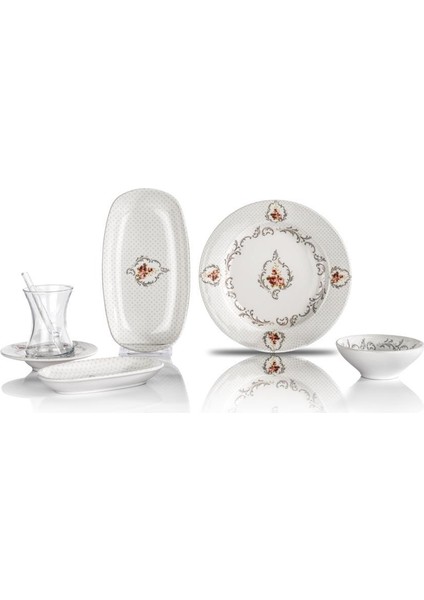 Palmy Kahvaltı Takımı 22 Parça Beyaz