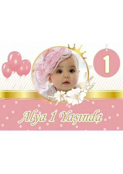 Altın 1 Yaş Afiş Kız Bebek HDTS113