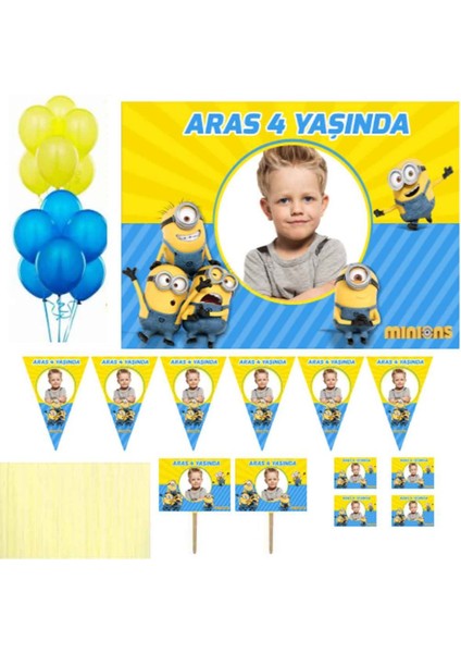 Minyonlar Minnions Kişiye Özel Süsleme ve Magnet Seti HDTS124
