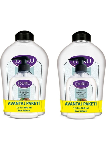 Sıvı Sabun Hindistan Cevizli 1500 ML+300 ml x 2 Adet