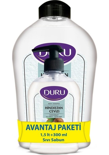 Sıvı Sabun Hindistan Cevizli 1500 ML+300 ml x 2 Adet