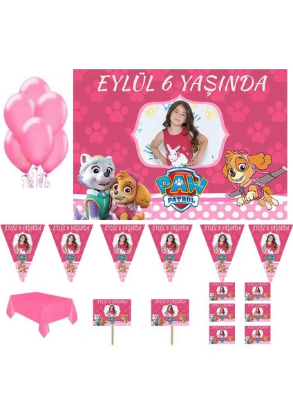 Paw Patrol Kız Doğum Günü Süsleme Seti Parti Malzemeleri