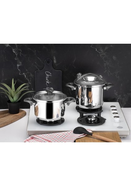 Baby 2'li Düdüklü Tencere Seti Gri 2,5 + 3,5 lt.