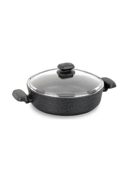 Granit Indüksiyonlu 24 cm Kısa Tencere A1843 Ornella