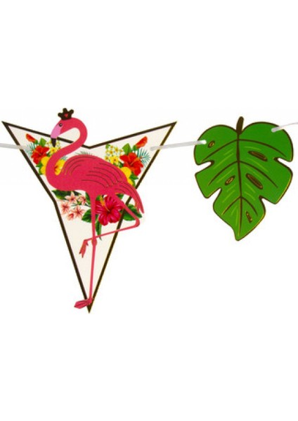 Flama Bayrak Flamingo Taçlı Varaklı Pk:1