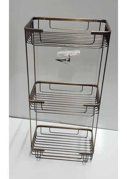 Banyo Antik 3'lü Kare Şampuanlık(Emin Aksesuar) modelleri