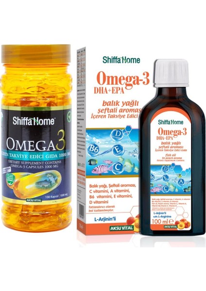 Shiffa Home Omega-3 1000 Mg Softjel + Omega-3 Epa+Dha Balık Yağı